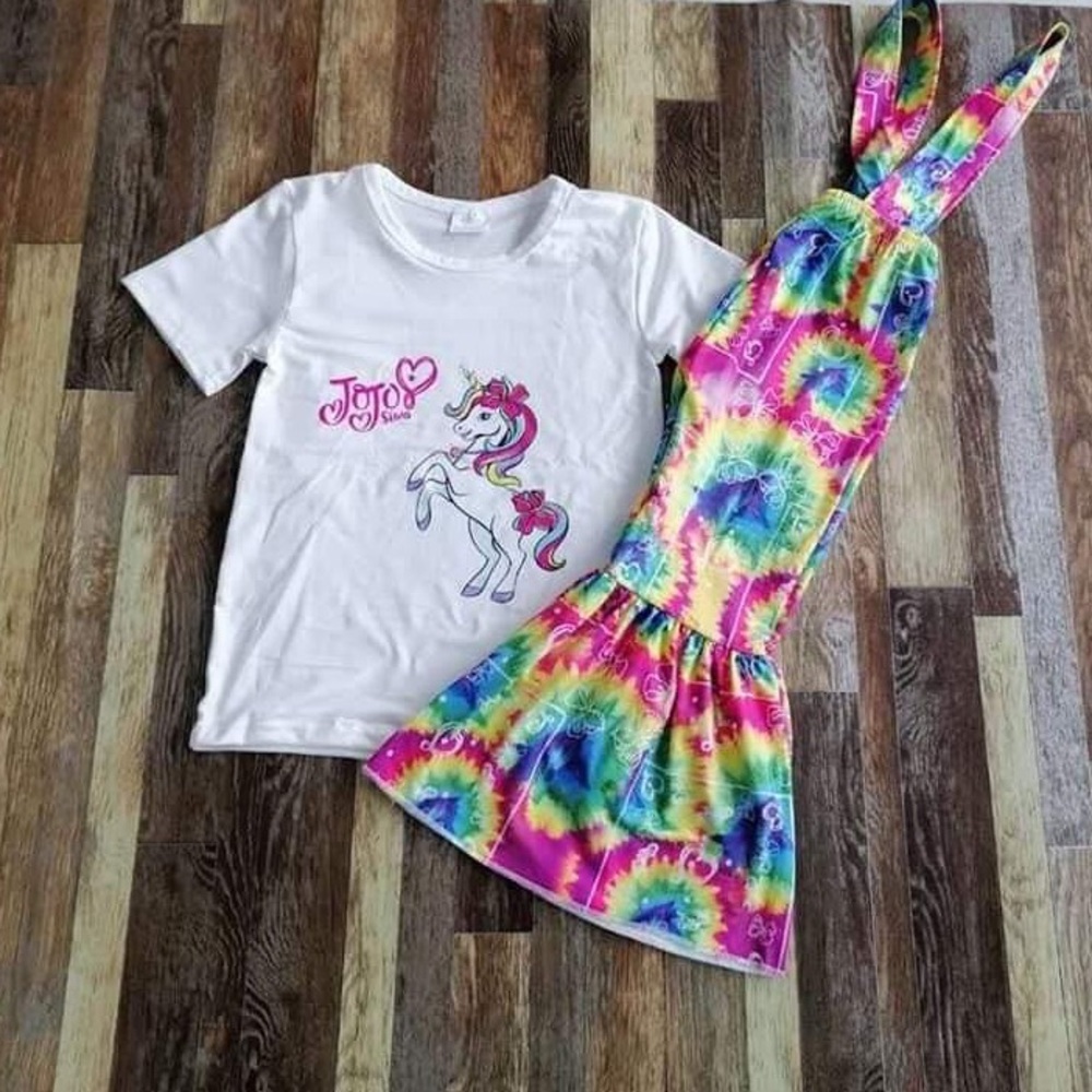 Unicorn 🦄 tie-dye cute pants top outfit